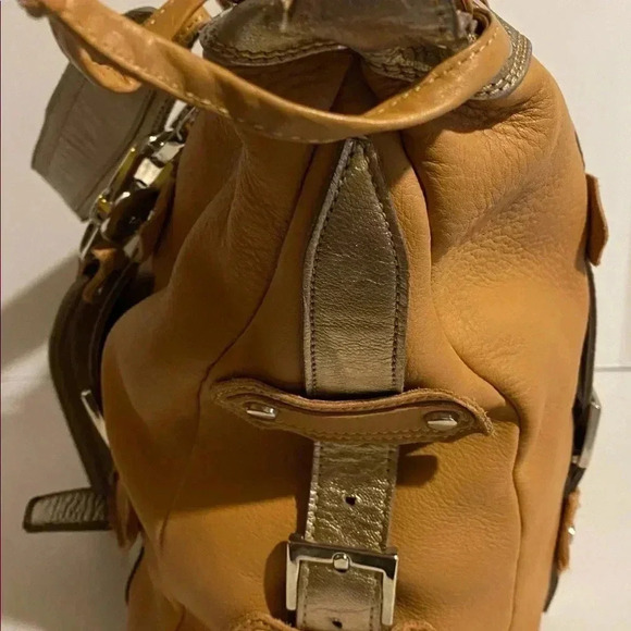 Gustto leather satchel large brown - Picture 3 of 11